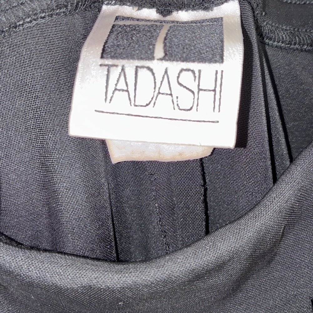 Vintage Tadashi fringe Black skirt Sz Medium Made in the USA elastic waist band - Picture 7 of 8